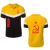 Buy Casual new Men's polo shirt cccp logo print color matching Men's short sleeve Summer High quality 100% cotton men's polo shirt online shopping cheap