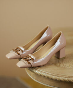 Chiko Bente Square Toe Block Heels Pumps
