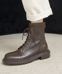 Chiko Connie Round Toe Block Heels Boots