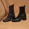 Buy Chiko Emely Round Toe Block Heels Boots online shopping cheap