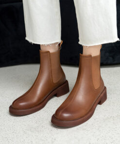Chiko Emerenciana Round Toe Block Heels Boots