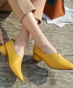 Chiko Genevieve Square Toe Block Heels Pumps