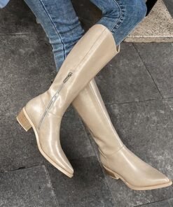 Chiko Lillie Pointed Toe Block Heels Boots