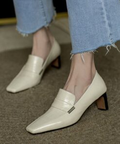 Chiko Sameera Square Toe Chunky Heels Loafer