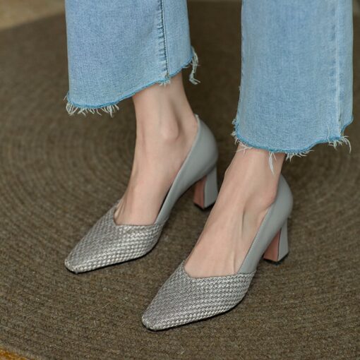 Buy Chiko Saura Square Toe Block Heels Pumps online shopping cheap