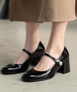 Chiko Taja Square Toe Block Heels Pumps