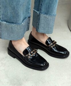 Chiko Vardina Square Toe Block Heels Loafer