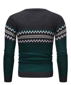 Comfy Fashion Daily Sweater Mens Clothes Crew Neck Graphic Print Knitted Sweater Long Sleeve Sweatshirt Mens Blouse