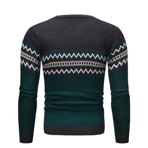 Buy Comfy Fashion Daily Sweater Mens Clothes Crew Neck Graphic Print Knitted Sweater Long Sleeve Sweatshirt Mens Blouse online shopping cheap