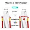 Buy Customized Basketball Jerseys For Men Full Sublimation Spain Letter Printed Custom Name Number Logo Outdoor Sport Training Tops online shopping cheap