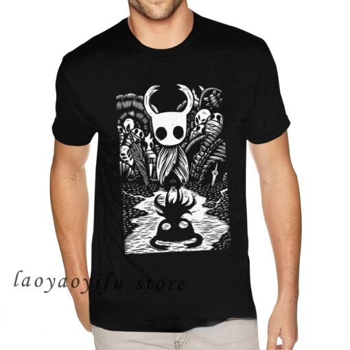 Buy Dark Ghost Knight Graphic Tshirts Art Hollow Knight Funny Game Retro TShirt Men Summer Short-sleev Tops Ropa Hombre Camisetas online shopping cheap