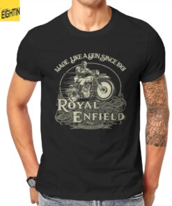 Enfield Cycle Co Ltd 1901 T-Shirt Men Vintage Motor Vintage Cotton Tee Shirt O Neck Short Sleeve T Shirt Plus Size Clothing