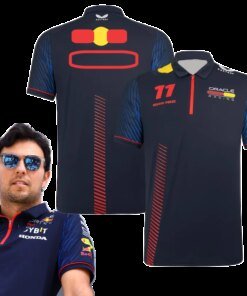 F1 Oracle Red Color Bull Racing 2023 Sergio Perez Team Polo Formula 1 Racing Suit Men’s Shirt Fan Supporter Top MOTO Tees