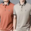 Buy Fashion Korean Solid Color Short Sleeve T-shirt 2023 Summer Male Clothes Business Office Men's Casual Embroidery Spliced Shirt online shopping cheap