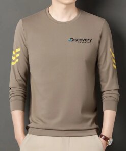 Fashion Male Clothes Cotton Polo Shirts Spring Autumn Long Sleeve T-shirt Discovery Men New Tops Business Casual Fit