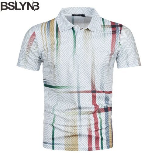 Buy Fashion Men's Polo Shirt Man 3D Print Turn-Down Collar for Summer Casual Wear Tee Shirt online shopping cheap