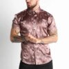 Buy HANDSOME SLIM FIT BUSINESS TREND PERSONALITY FASHION PRINT SHORT SLEEVE SHIRT MEN Business Social dress shirt online shopping cheap