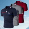 Buy HDDHDHH Brand Printing Polo Shirt Casual Solid Color T-shirt Men's Breathable Golf Tee online shopping cheap