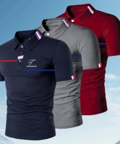 HDDHDHH Brand Printing Polo Shirt Casual Solid Color T-shirt Men’s Breathable Golf Tee