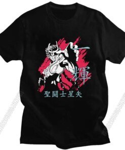 Ikki Saint Seiya T Shirt Men Cotton Tees Knights Of The Zodiac Tshirts Fashion T-Shirt Clothes