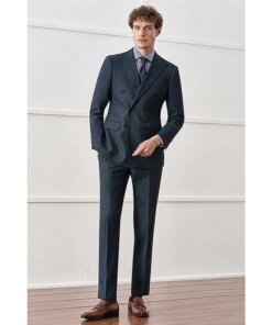 K-Men’s British style flax suit coat men’s casual small suit loose suits