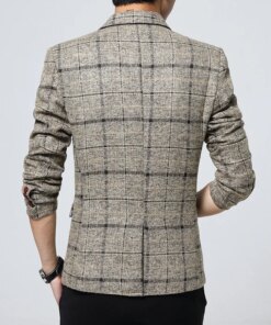 K-New autumn suit men’s plaid jacket