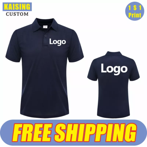 Buy KAISING Summer Causal Polo Shirt Custom Logo Printed Text Picture Brand Embroidery Personal Design Breathable Men And WomenTops online shopping cheap