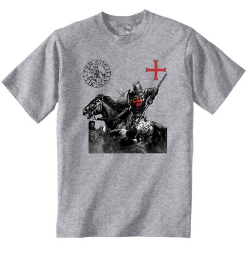 Buy Knights Templar Crusader T-Shirt 100% Cotton O-Neck Summer Short Sleeve Casual Mens T-shirt Size S-3XL online shopping cheap