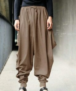 Long Sports Pants Trousers Elastic Wide Leg Solid Color Loose Hot Sales!!! Vintage Harem Band