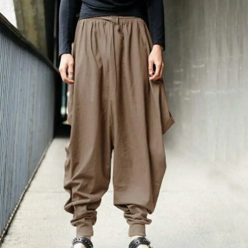 Buy Long Sports Pants Trousers Elastic Wide Leg Solid Color Loose Hot Sales!!! Vintage Harem Band online shopping cheap