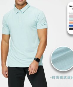 Luku European Casual Solid Color Sports Quick Drying Short Sleeved T-shirt Unisex Fitness Training Uniform POLO Shirt