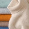 Buy MVLYFLRT Men's 100% pure Mink velvet Cashmere Sweater High Lapels Pullovers Knitted Winter New Tops Long Sleeve High-End Jumpers online shopping cheap