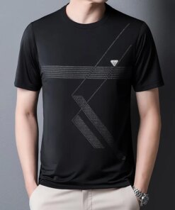 Male 2023 Summertt-shirt New Short Sleeve Korean Fashion Casual Thin Round Neck Men