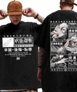Manga Japanese Anime Jujutsu Kaisen T Shirt Men Women Gojo Satoru Tops Yuji Itadori Graphic Tee Shirt Cool Unisex T-shirt Male