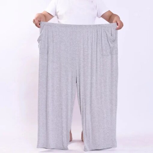 Buy Men High Elastic Casual Pants 15XL 16XL 210-260KG Summer Modal Home New Large Size Men's Super Soft online shopping cheap