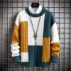 Buy Men Pullover Sweaters Shirts Harajuku Mens Knitted Sweater Autumn Winter Tops Men Casual Clothes Crewneck Chunky Knit Cardigan online shopping cheap