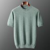 Buy Men Pullovers 100% Pure Cashmere Knitted Jumpers Hot Sale Oneck Soft Warm Short Sleeve Sweaters Solid Color Male Clothes online shopping cheap