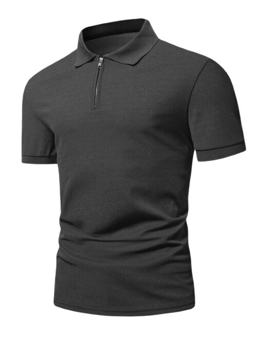 Buy Men s Long Sleeve Shirts Half-Zip Striped Pattern Regular Fit Mock Neck Casual Cotton Tops online shopping cheap