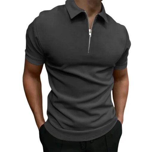 Buy Men s Long Sleeve Shirts Half-Zip Striped Pattern Regular Fit Mock Neck Stylish Cotton Tops online shopping cheap