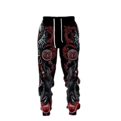 Buy Men's Fashion Spring and Autumn Jogging Pants Viking Tattoo 3D Printed Sports Pants Unisex Harajuku Street Leisure Sports Pants online shopping cheap