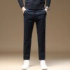 Buy Mens Pants Cotton Casual Stretch male trousers man long Straight High Quality 4 colors Plus size pant suit 42 44 46 CY9116 online shopping cheap
