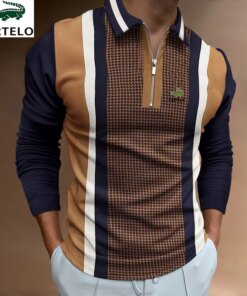 Men’s Polo Shirt Long sleeve casual sports printed Polo shirt Men’s loose fashion autumn breathable polo shirt S-3XL