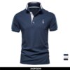 Buy Men's Polos Authentic Summer Iopson Cotton Giraffe Embroidered Short Sleeve Polo Shirt High Quality Brand Design Men's Clothing online shopping cheap