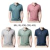 Mens T Shirt Soft Lightweight Clothing 3 Buttons Placket Comfortable Graphic Top for Walking Daily Work Beach Camping