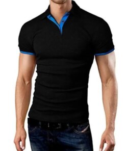 NO.2 A2448 MRMT 2022 Brand New Men’s T-shirt Lapel Casual Short-sleeved Stitching Men T-shirt for Male Solid Color Pullover