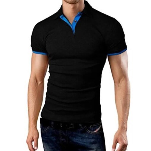 Buy NO.2 A2448 MRMT 2022 Brand New Men's T-shirt Lapel Casual Short-sleeved Stitching Men T-shirt for Male Solid Color Pullover online shopping cheap
