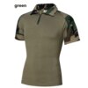 Buy New 2023 Men's Polo Tactical Polo casual solid shirt men's short -sleeved camouflage men's short -sleeved POLO shirt men online shopping cheap