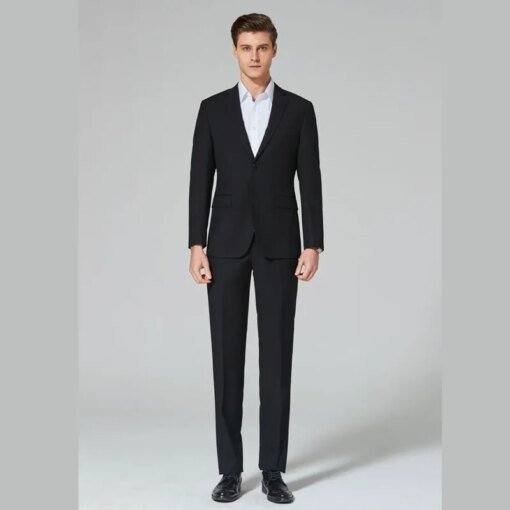 Buy New Arrival Wedding Tuxedos 2 Pieces Slim Fit One Button Groom Wear Party Prom Best Men Blazer Suit (Jacket+Pants) online shopping cheap
