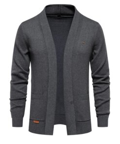 New Autumn and Winter Men’s Sweater Cardigan High Quality Slim Fit Warm Knitted Jacket Fashionable Business Casual Men Clothing