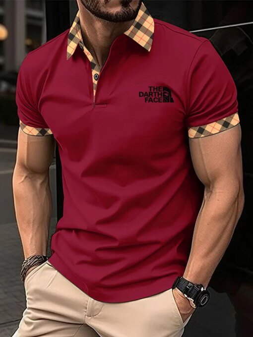 Buy New Men's Casual Slim Breathable Large Size Lapel Polo Shirt Spring Summer Autumn Fashion High Quality Men's Top Clothing S-3XL online shopping cheap